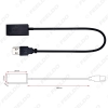 Picture of AUX Extension USB Adapter Cable Wire For Honda Civic/Jazz/CR-V/Accord/Costa/Odyssey /MITSUBISHI Outlander/ASX/Lancer 2009~Onward OEM Head Unit Audio Media System