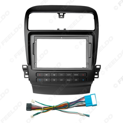 Picture of Car Audio 9" Big Screen Head Unit Dash Fascia Panel Frame Kit For Honda Inspire 4/Acura TSX With Power Cord Wiring Harness Adapter 