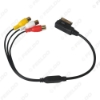 Picture of Car Media Music 3-RCA Female To MDI/AMI Interface AUX Cable For Audi Volkswagen Skoda Wire Aux Adapter 