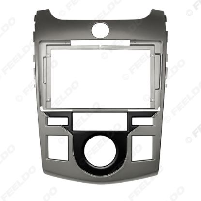 Picture of Car Audio 9" Big Screen Head Unit Dash Fascia Panel Frame Kit Adapter For KIA Forte Coupe 2009-2012 (Auto AC) Dash Frame