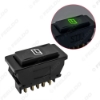 Picture of 12V/24V 20A Universal 5Pins Car Power Window Switch with Green Illumination Indicator Wiring Cable 