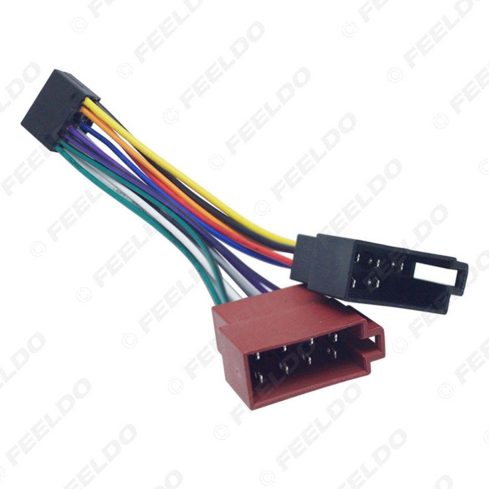 Picture of Car Stereo Radio 16-Pin PI100 ISO Wiring Harness Adapter For keywood 2003-on Audio 2-Head Speaker Wire Connector Cable