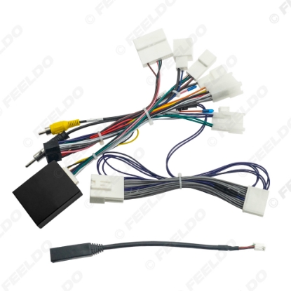 Picture of Car Audio 16pin Wiring Harness Wire cable with Cabus Box For Toyota Vizi/RAV4/Sienna/Corolla Stereo Installation Wire Adapter