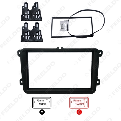 Picture of Car DVD/CD Radio Stereo Fascia Panel Frame Adaptor Fitting Kit For Volkswagen Passat/Touran/Jetta/Golf/Caddy/EOS/FOX 