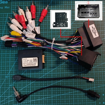 Picture of Car Wiring Harness With 52pin Uconnect Connector & ISO Connector 