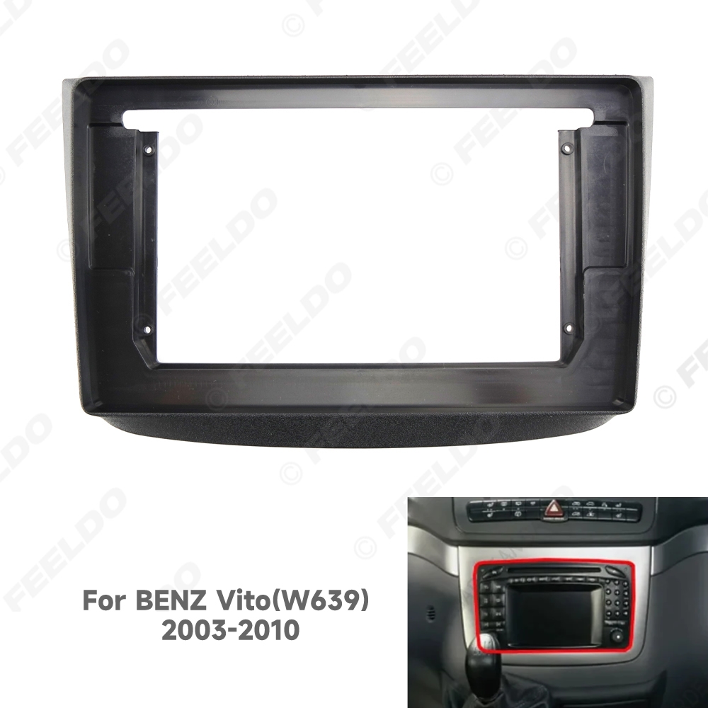 Picture of Car Audio 10.1" Big Screen Dash Fascia Panel Frame Kit Adapter For Mercedes-Benz Vito (W639) 2003-2010 Radio Dash Frame