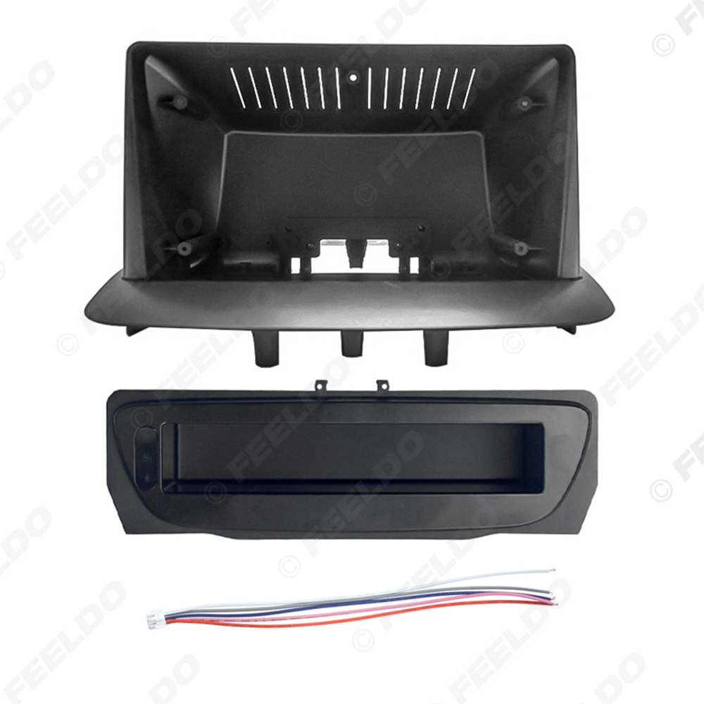 Picture of Car Audio 9" Big Screen Head Unit Dash Fascia Panel Frame Kit With Fascia Storage Box Spacer For Renault Megane/Fluence