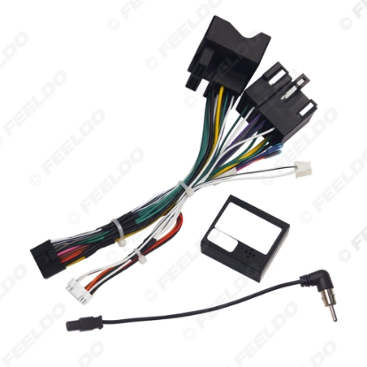 Picture of Car 16pin Power Cord Wiring Harness Adapter With Canbus Box For Volkswagen Golf/Jetta/Touran/Passat/Tiguan Installation Head Unit