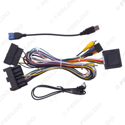 Picture of Car 16pin Power Cord Wiring Harness Adapter With Canbus Box For Ford Focus/Kuga 2019 Installation Head Unit