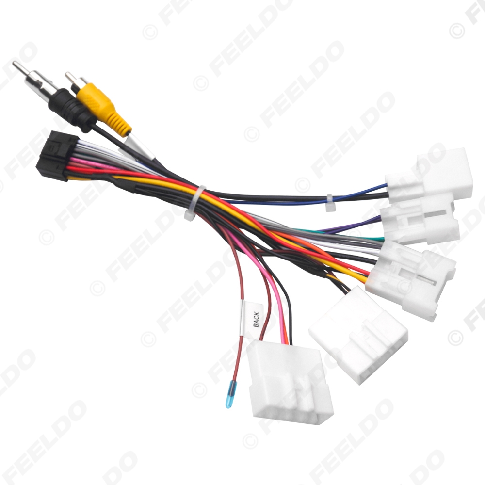 Picture of Car Radio 16PIN Adaptor Wiring Harness With Back Camera Wire For Toyota Audio Power Cable Head Unit Harness