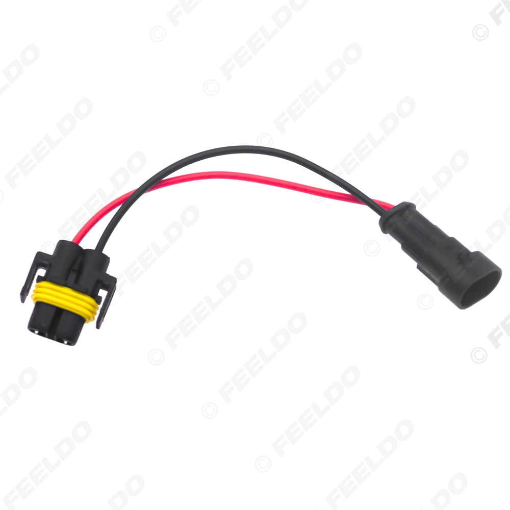 Picture of Car Headlight Lamp Wiring Socket Adapter From H11 To AMP Superseal 1.5mm 2-Pin Connector Plug Auto Light Wire Cable