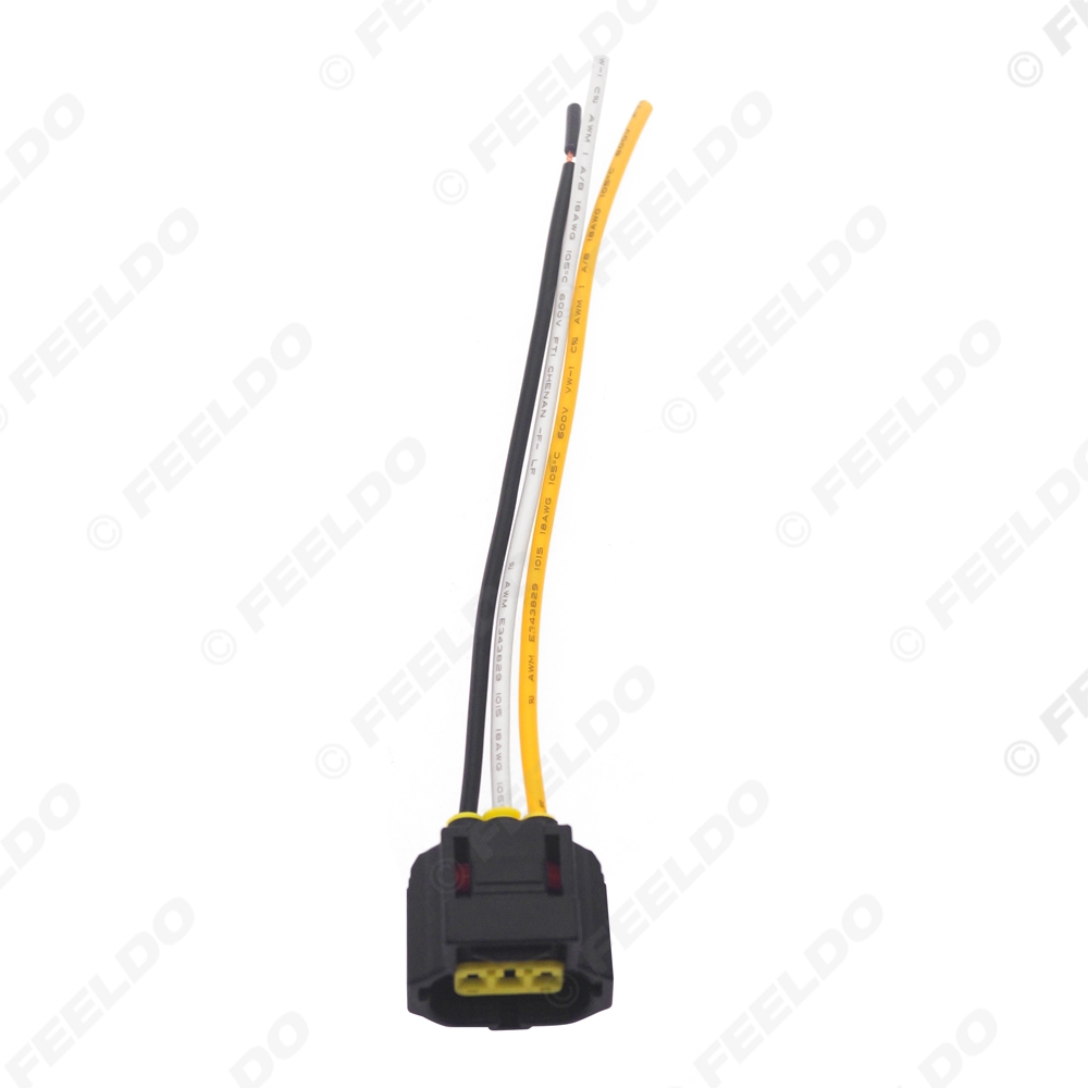 Picture of Car 3Pin Headlight Lamp Wiring Socket Adapter For Car/Auot Connector Plug Turn Light Wire Cable