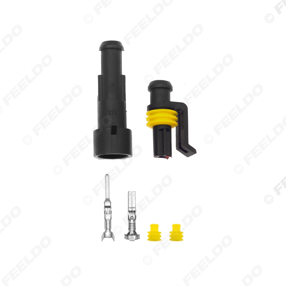Picture of Auto Waterproof 1/2/3/4/5/6 Pin Way Electrical Wire Connector Plug Car Motorcycle Marine HID AWG Socket